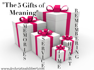 "The 5 Gifts of Meaning," via www.drchristinahibbert.com