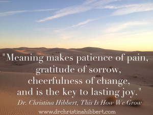 Living a Life of Purpose & Meaning, www.drchristinahibbert.com