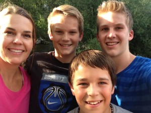 3 of the boys and I, on a hike this summer, in Utah.