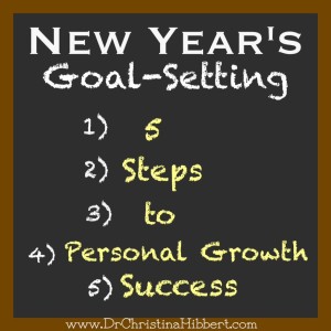 New Year's Goal-Setting: 5 Steps to Personal Growth Success; www.DrChristinaHibbert.com