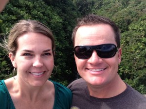 My husband and I, playing, as we toured the Big Island of Hawaii! 