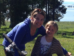 At Yellowstone with my family, we went hiking, biking, and had a great time playing frisbee, "keep away" and enjoying the beautiful scenery!