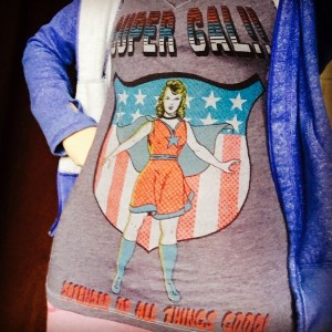 I'm wearing my "Super Gal: Defender of all Things Good!" shirt today--to motivate me in my duties as mom and author! This reminds me of Walker Karraa and Stigmata--Super and defending all that's good.