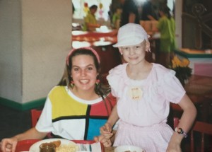 My little sister, McLean (or Miki-7) and me (18) at Disneyworld for her "Make-a-Wish" vacation. Such a fun family trip, only months before she died of cancer.