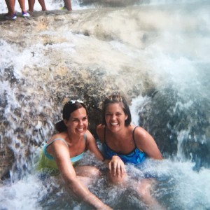 Laughing, as usual, at Dunn's River falls, in Jamaica. This is how I will always remember Shannon and me--laughing, together!