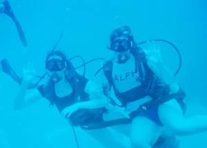 Our first scuba dive! Such joy I feel when I see these pics! Oh, how I love my sis.