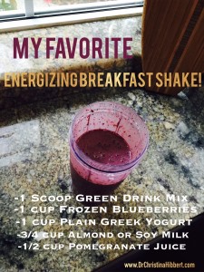 I never thought I'd be a "make a shake for breakfast" kinda gal, but here I am! This mix, coupled w/ daily vitamins, helps me feel so much more energized each day. I use my single-serving Farberware blender (my FAV!), mix, grab, and go! (For more on my fav "Green Drink" blend & vitamins, sign up, below!)