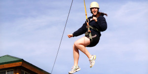 Ziplining--a new adventure at Zion Ponderosa Resort.