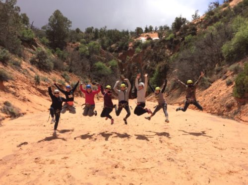 Success! Post-canyoneering trip pic with our fabulous group from Zion Ponderosa Retreat.