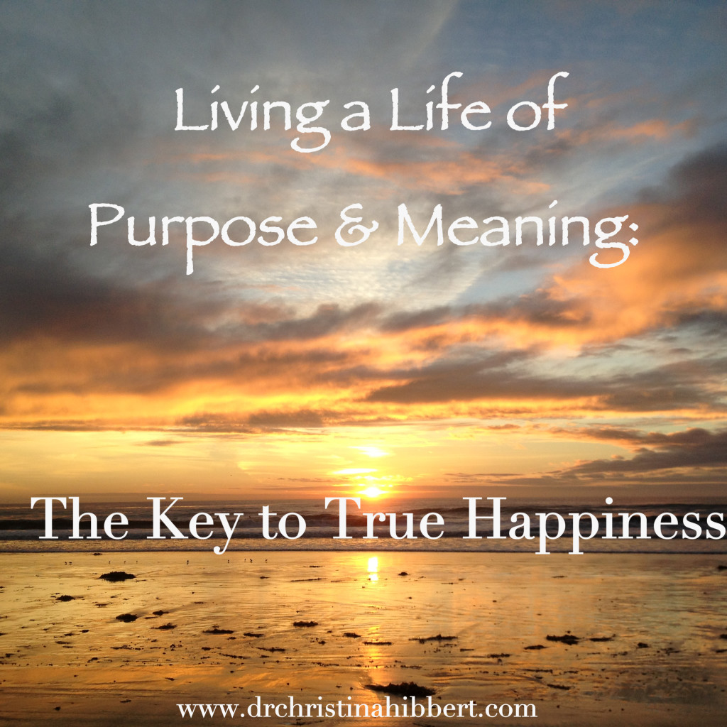 Living a Life of Purpose & Meaning: The Key to True Happiness