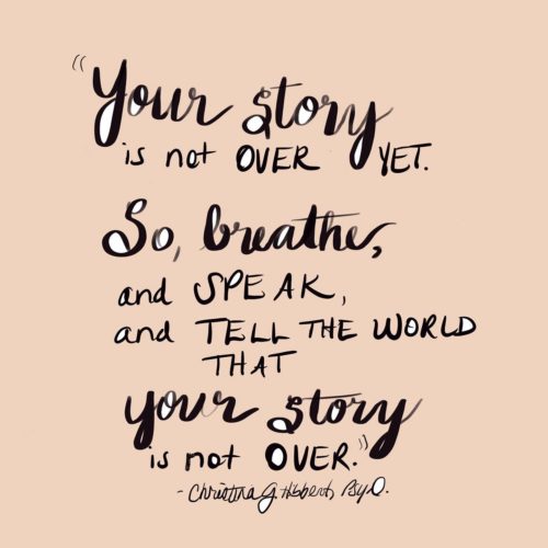 Your Story is Not Yet Over 2